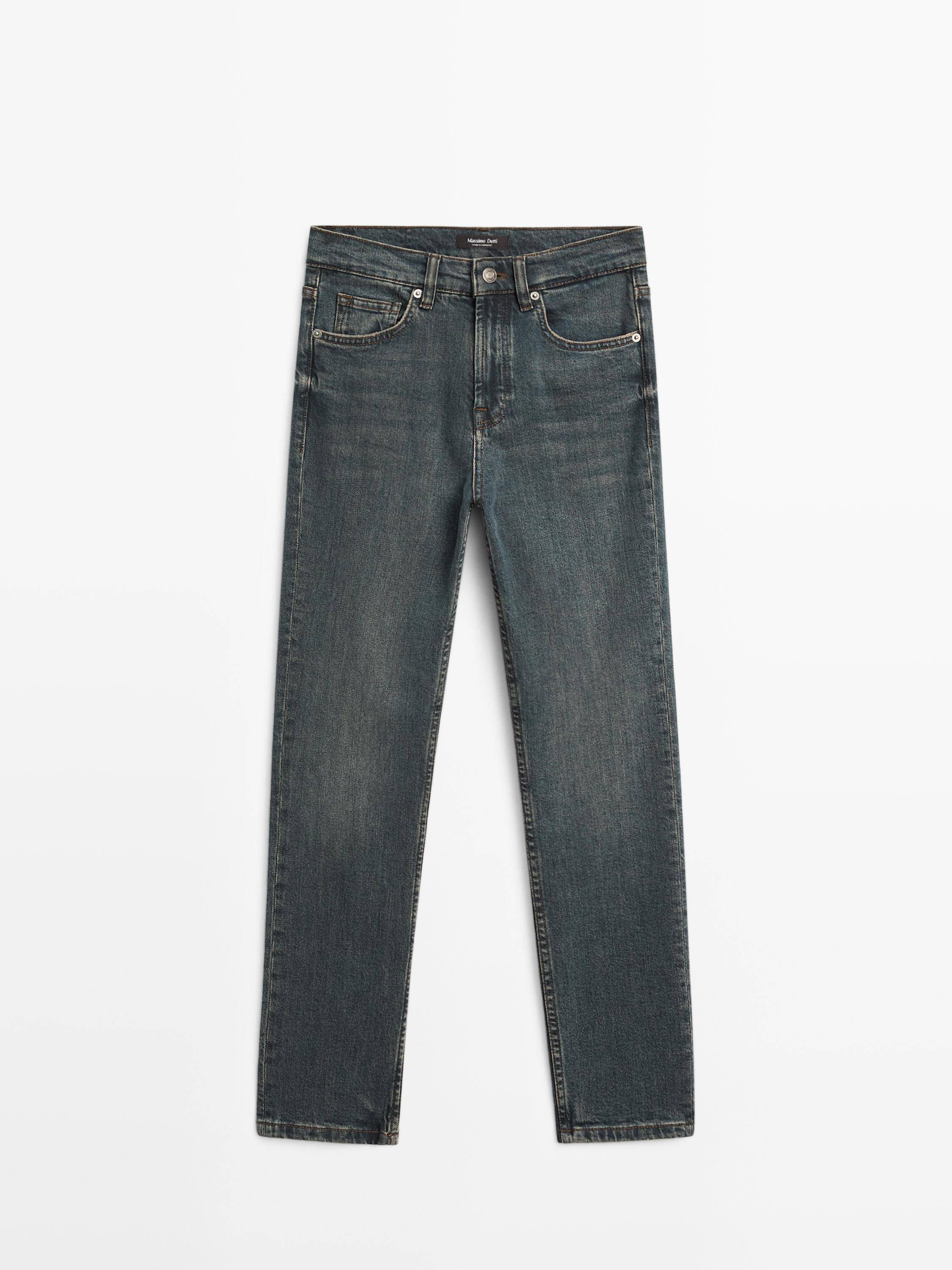 Mid-rise cropped slim fit jeans